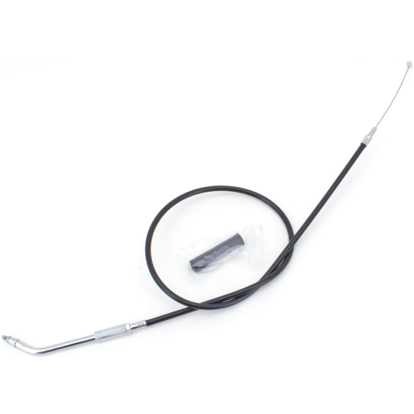 T04 - THROTTLE & IDLE CABLE 1996-2015 SOFTAIL, 1996-2017 DYNA, 1996-2001 CARBURETOR EQUIPPED TOURING & 2007 TO PRESENT SPORTSTER GZP Black BT96 LN=34" 135dgr throttle
