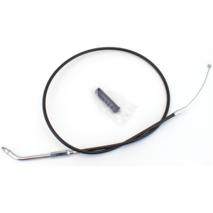 T04 - THROTTLE & IDLE CABLE 1996-2015 SOFTAIL, 1996-2017 DYNA, 1996-2001 CARBURETOR EQUIPPED TOURING & 2007 TO PRESENT SPORTSTER GZP Black BT96 LN=40" 135dgr throttle