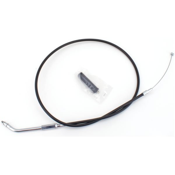 T04 - THROTTLE & IDLE CABLE 1996-2015 SOFTAIL, 1996-2017 DYNA, 1996-2001 CARBURETOR EQUIPPED TOURING & 2007 TO PRESENT SPORTSTER GZP Black BT96 LN=40" 135dgr throttle