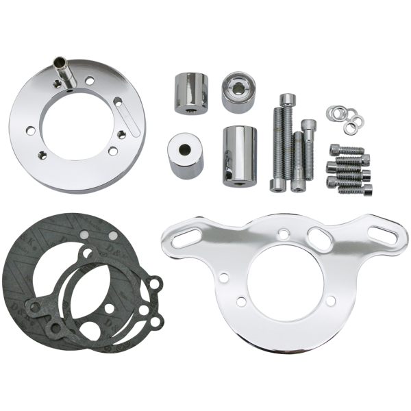 AIR CLEANER ADAPTER KIT FOR S&S CARBURETORS GZP chrome A/C bracket TC99-17 S&S E&G
