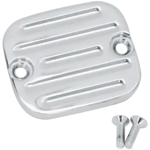 CHROME GROOVED MASTER CYLINDER COVER 1996 STYLE GZP Chrome BallMill master cyl. cap 96up