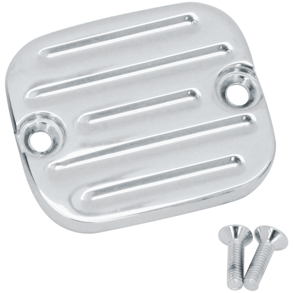 CHROME GROOVED MASTER CYLINDER COVER 1996 STYLE GZP Chrome BallMill master cyl. cap 96up