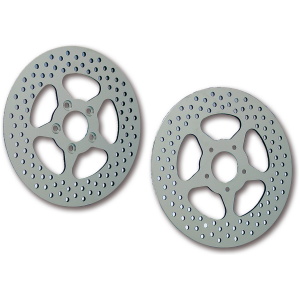 REV"O"LUTION POLISHED 5 POINT STAR DISC BRAKE ROTORS GZP Disc 5-Point Star S/S Front 2000-up