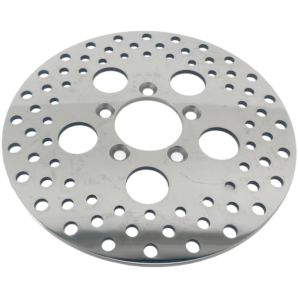 POLISHED AND DRILLED STAINLESS STEEL DISC BRAKE ROTORS GZP Drilled St.st. rotor 10" polished