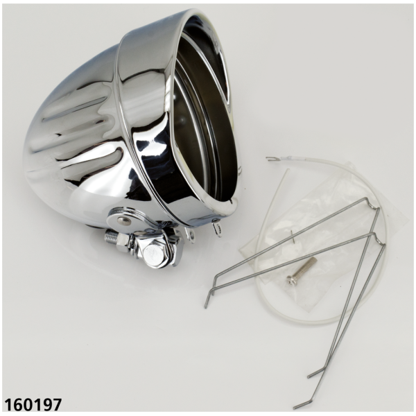 CHROME LONG BODY BOTTOM MOUNT 4 1/2" SPOTLIGHT GZP Chrome 4.5" spotlight body