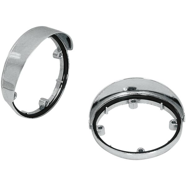 CHROME-PLATED DIE-CAST TURN SIGNAL VISORS GZP Chrome Die-cast turn signal visor