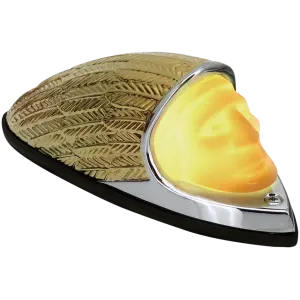 INDIAN HEAD LIGHTED FENDER ORNAMENTS GZP Indian fender light gold