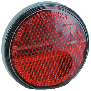 E-APPROVED ADHESIVE REFLECTORS GZP Round red reflector E-approved