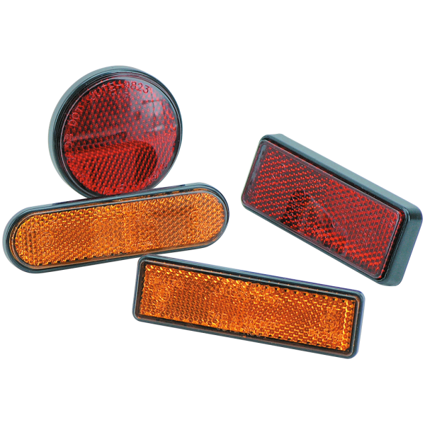E-APPROVED ADHESIVE REFLECTORS GZP Round amber reflector E-approved