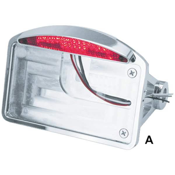 SIDE MOUNT & FENDER MOUNT LICENSE PLATE BRACKETS WITH LED TAILLIGHTS GZP Side mnt lic. plate w LED light H