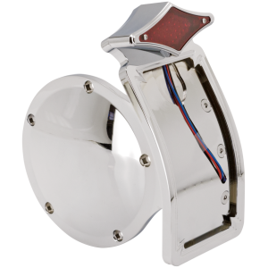 DERBY MOUNT LICENSE PLATE BRACKET WITH DIAMOND STYLE LED TAILLIGHTS GZP Diamond LED w/license plate 5-hole D