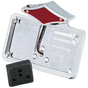 LICENSE PLATE BRACKETS WITH DIAMOND STYLE LED TAILLIGHTS GZP Licensepl.w/diamond LEDlight rubberm