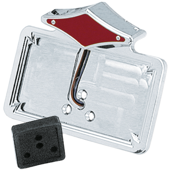 LICENSE PLATE BRACKETS WITH DIAMOND STYLE LED TAILLIGHTS GZP Licensepl.w/diamond LEDlight rubberm