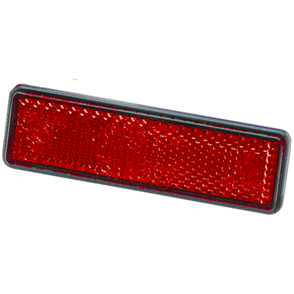 E-APPROVED ADHESIVE REFLECTORS GZP Small Rectangular red reflector E-ap