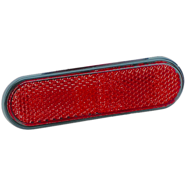 E-APPROVED ADHESIVE REFLECTORS GZP Small Oval red reflector with E-appr
