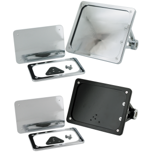LICENSE PLATE FRAMES AND BACKING PLATES