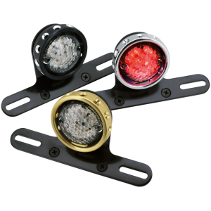 CUSTOM LED TAILLIGHTS GZP Black R1 LED taillight w/license bra