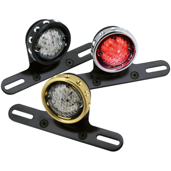 CUSTOM LED TAILLIGHTS GZP Brass R1 LED taillight w/license bra