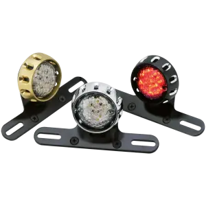 CUSTOM LED TAILLIGHTS GZP Chrome RII LED taillight w/license b