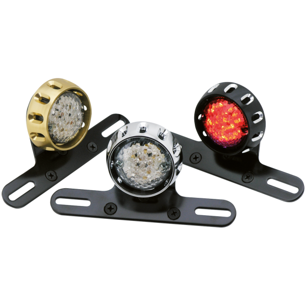 CUSTOM LED TAILLIGHTS GZP Chrome RII LED taillight w/license b