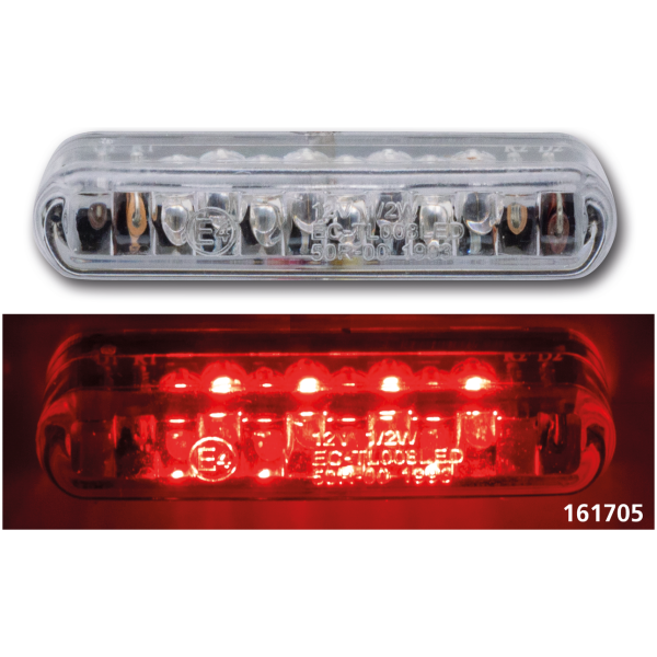 CUSTOM E-APPROVED LED TURN SIGNALS GZP Micro red led clear lens tail/brake