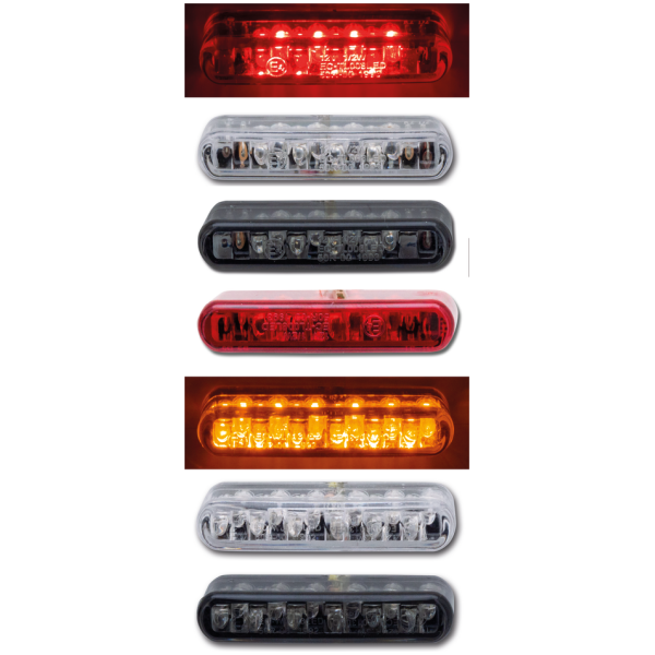 CUSTOM E-APPROVED LED TURN SIGNALS GZP Micro amber led smoke lens T/S pair