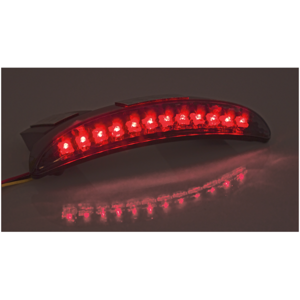 REVOX CHOPPED FENDER LIGHTS FOR SPORTSTER & MILWAUKEE EIGHT FAT BOB GZP Revox smoked lens fender light XL04-