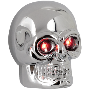 COBALT SKULL MARKER LIGHTS GZP Cobalt large chrome skulls red LEDs