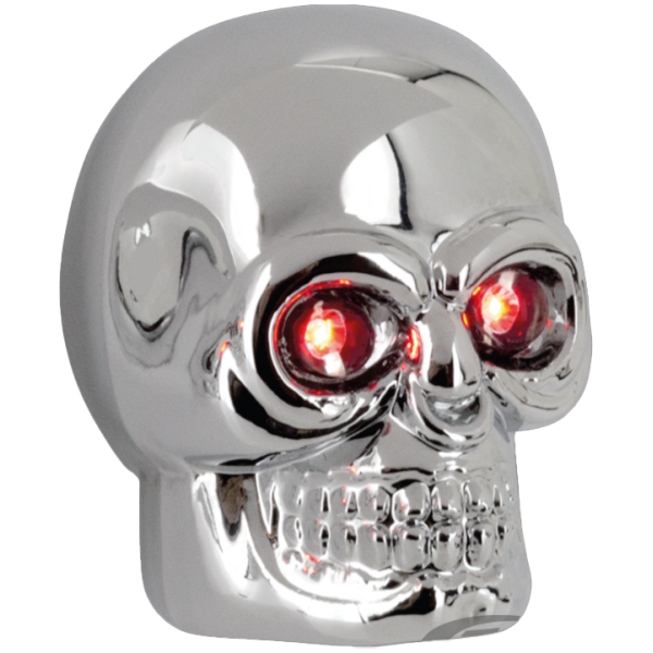 COBALT SKULL MARKER LIGHTS GZP Cobalt large chrome skulls red LEDs