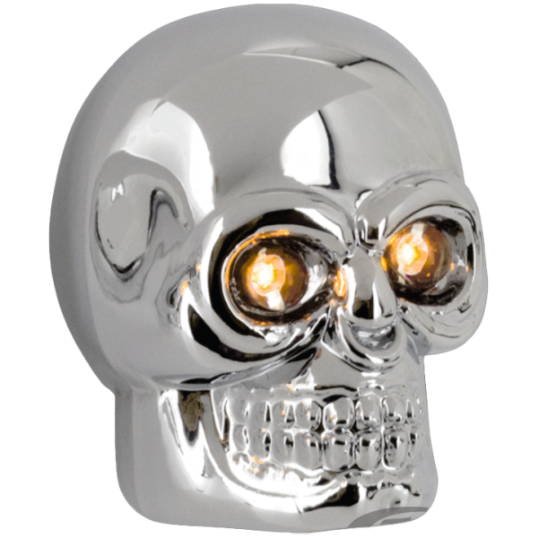 COBALT SKULL MARKER LIGHTS GZP Cobalt large chr skulls amber LEDs