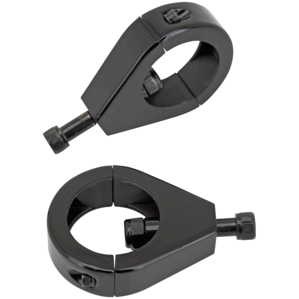 TURN SIGNAL FORK MOUNTS GZP Black 41mm fork mount markerlightcla