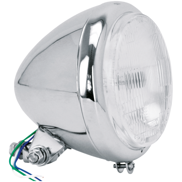 LONG BODY BOTTOM MOUNT 6 1/4" HEADLIGHT GZP Chrome 6" Headlight H4-12V60/55W