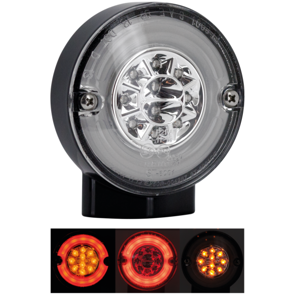 HALO MULTI-FUNCTION LED TURN SIGNALS GZP HALO Blk turn/stop/tail LED clear le