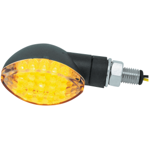 EU APPROVED COMPACT LED TURN SIGNAL GZP Blk LED turn signals clear lens E-ap