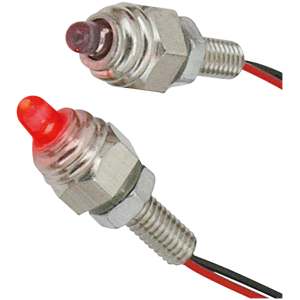 STUDDED LED LIGHTS GZP Pair red LED M6 stud lights