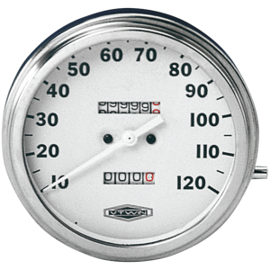 1936-1940 STYLE GZP Speedo KPH, White face, 2:1
