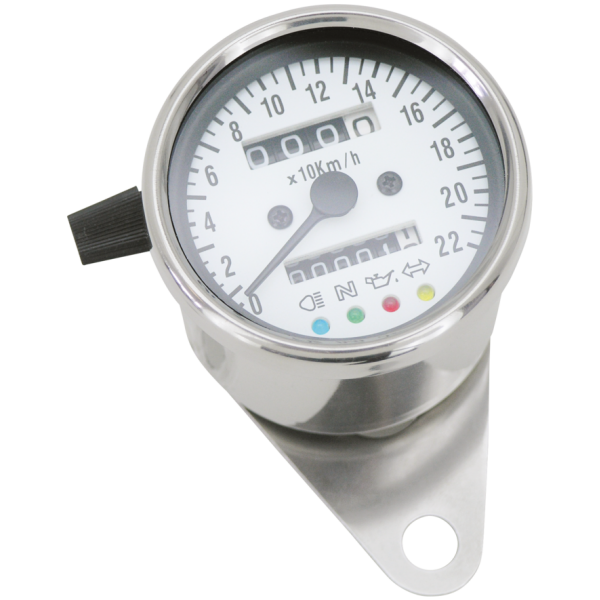 60MM MECHANICAL SPEEDO'S GZP 4 Light speedo KMH stainless housing