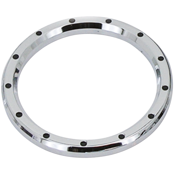 BILLET ALUMINUM GAUGE BEZELS GZP Chr&Blck Dimple billet bezel 3-5/8"