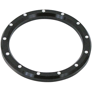 BILLET ALUMINUM GAUGE BEZELS GZP Blck&Silver Dimple billet bezels 3-5