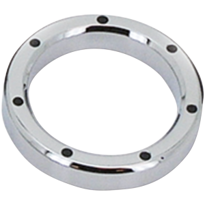 BILLET ALUMINUM GAUGE BEZELS GZP Chrome&Black Dimpled billet bezel 2"