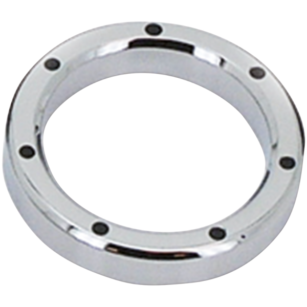 BILLET ALUMINUM GAUGE BEZELS GZP Chrome&Black Dimpled billet bezel 2"