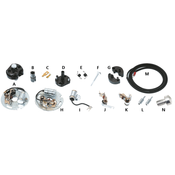 IGNITION AND ADVANCE UNIT REPLACEMENT PARTS GZP Advance unit w/base plate/points/con