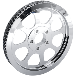 Chrome 8-Spoke 66T 1" belt sprocket - BigTwin 00-06
