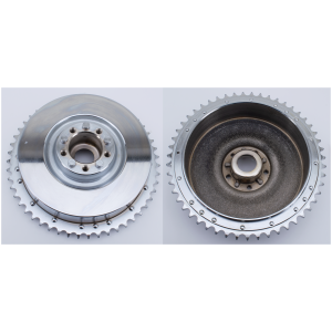 REAR BRAKE DRUMS GZP chrome RR brake drum W/sprkt BT63-66