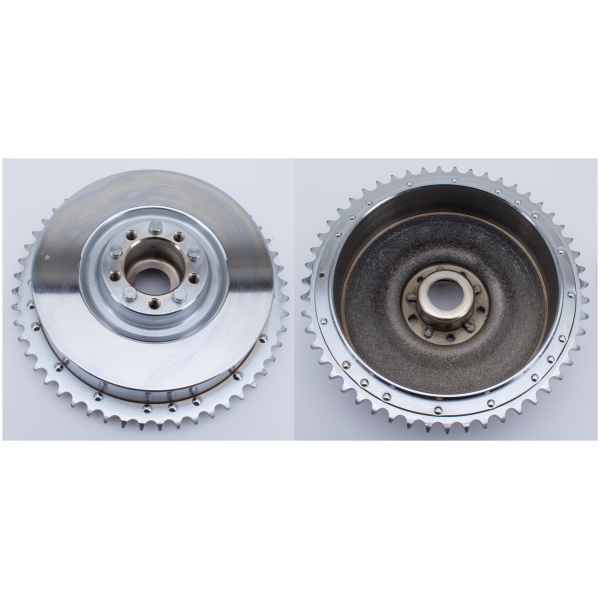 REAR BRAKE DRUMS GZP chrome RR brake drum W/sprkt BT63-66