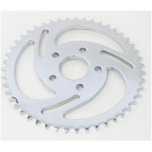 "SWIRLED" REAR SPROCKETS WITH CHROME FINISH GZP Chrome Swirled sprocket 47T XL82-85