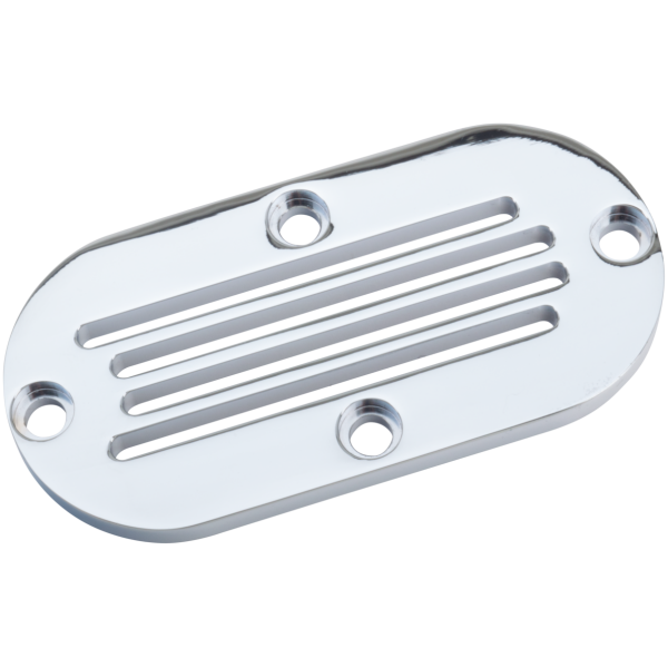 VENTED CHROME OUTER PRIMARIES FOR DYNA AND SOFTAIL GZP Vented chrome inspection cover
