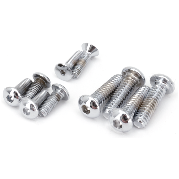 CHROME PLATED BOLT KITS Chrome button head screws lever/mast.cyl