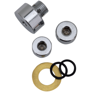 CHROME ALLEN HEAD OIL PUMP AND TAPPET SCREEN PLUG SET Chrome Allen oil pump plugs BT70-80