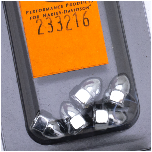 SHOW-CHROME ACORN STYLE NUTS Blister Chrome acorn nuts 10-32 set/5
